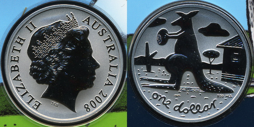 Австралия. 1 доллар. 2008 (Frosted Unc)
