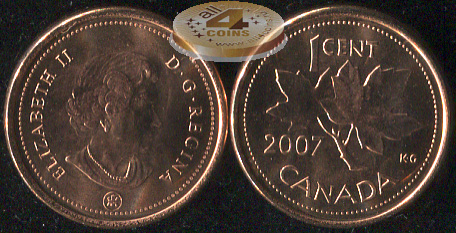 Канада. 1 цент. 2007 (Unc)
