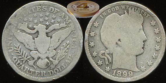 США. 25 центов. 1899 (G. Серебро)