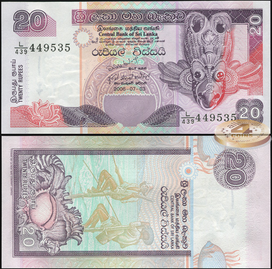 Шри-Ланка. 20 рупий (Unc) 2006
