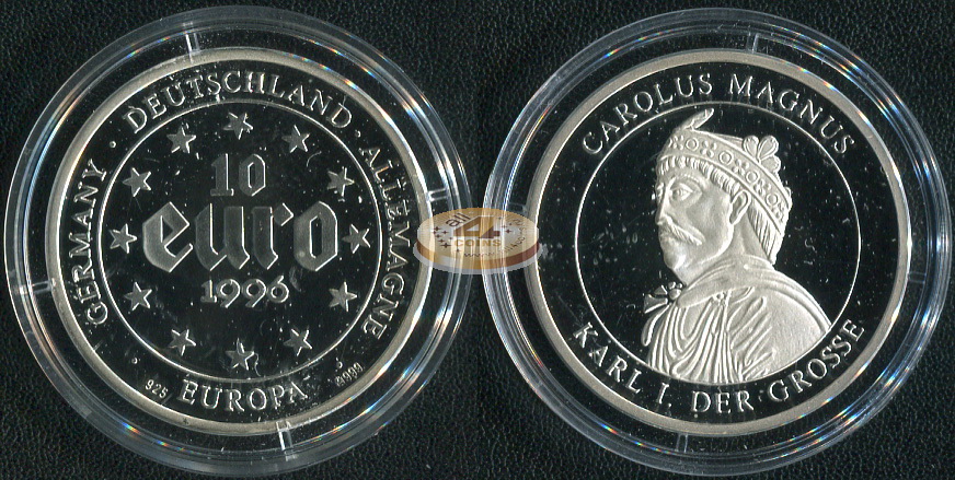 Германия. 10 евро. 1996 (Proof. Серебро)