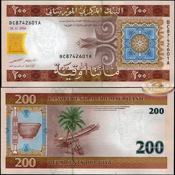 Мавритания. 200 угий (Unc) 2006