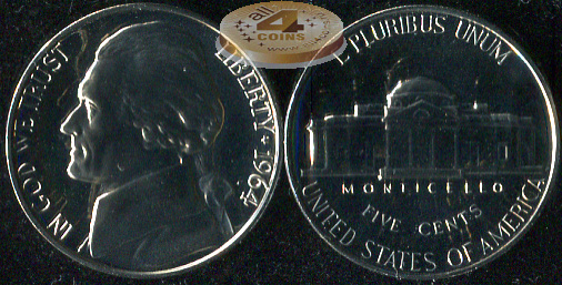 США. 5 центов. 1964 (Proof)