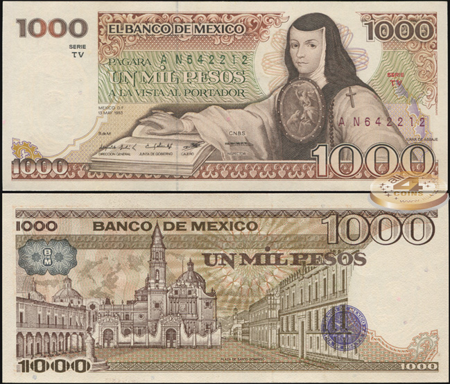 Мексика. 1000 песо (Unc) 1983