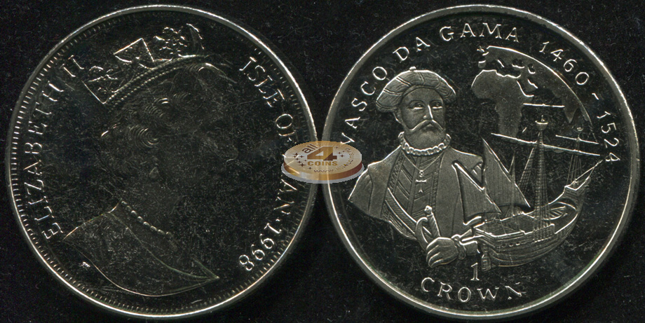 Остров Мэн. 1 крона. 1998 (Unc)
