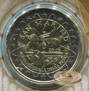Сан Марино. 2 евро. 2005 (BU. Биметалл. Буклет)