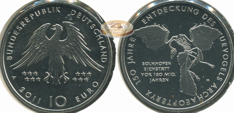 Германия. 10 евро. 2011.A (Proof-Like)