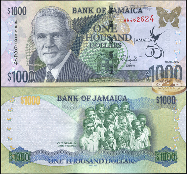 Ямайка. 1000 долларов (Unc) 2012