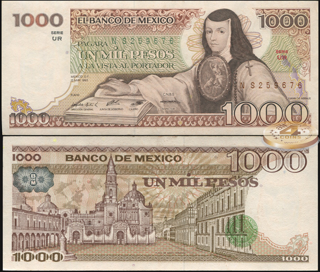Мексика. 1000 песо (Unc) 1983