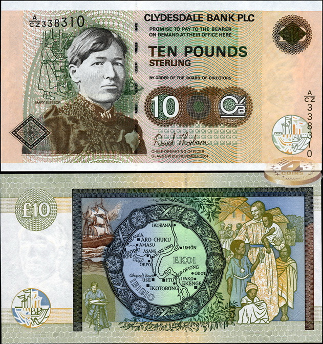 Шотландия. 10 фунтов (Unc) 2004