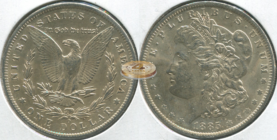 США. 1 доллар. 1885.O (aUnc++. Серебро)