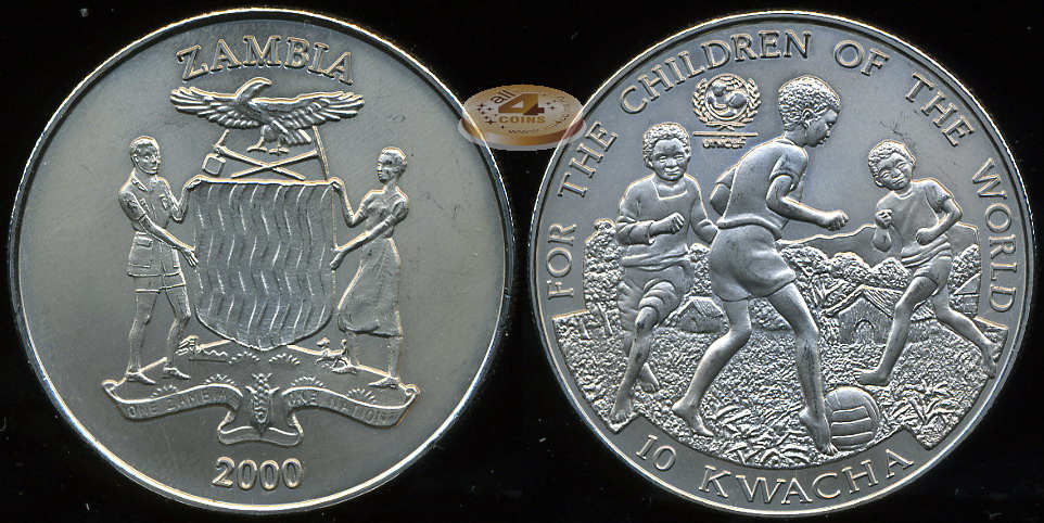 Замбия. 10 квача. 2000 (Unc)