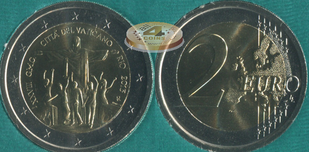 Ватикан. 2 евро. 2013 (Unc. Биметалл. Буклет)