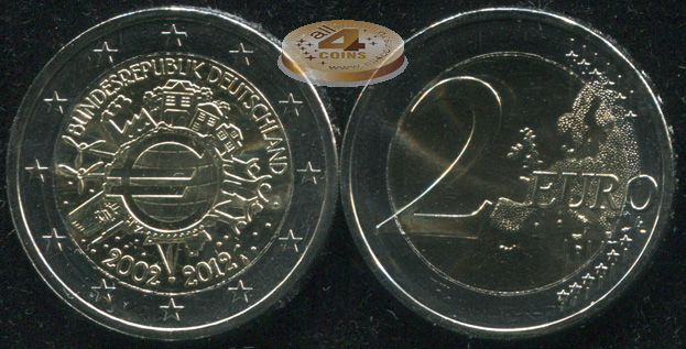 Германия. 2 евро. 2012.A (Unc. Биметалл)