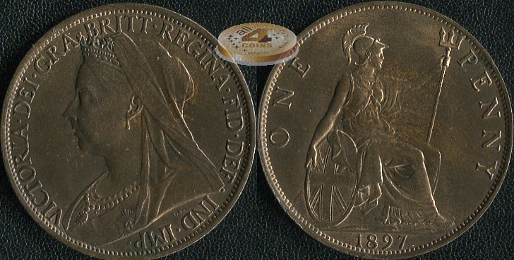 Великобритания. 1 пенни. 1897 (Unc)