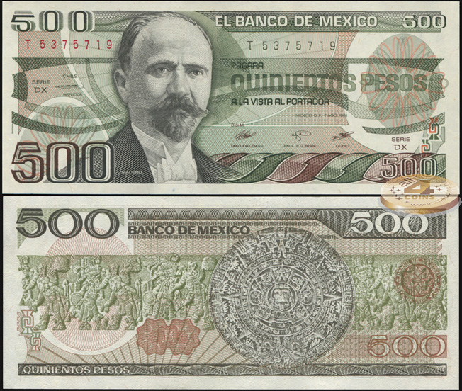 Мексика. 500 песо (Unc) 1984