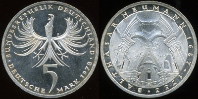 Германия (ФРГ). 5 марок. 1978 (Серебро)