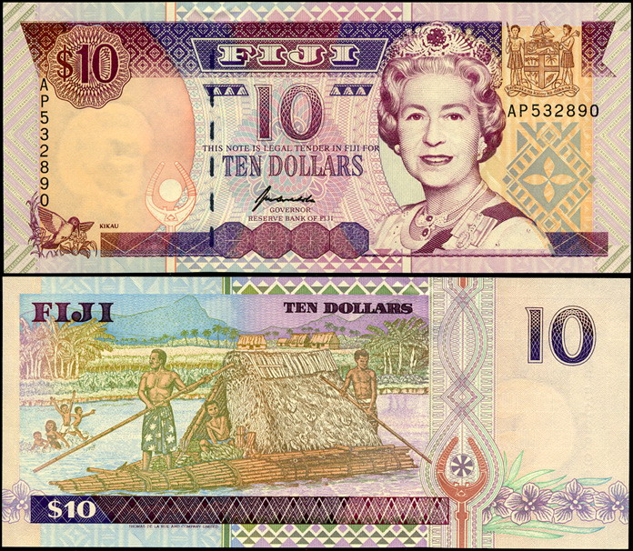 Фиджи. 10 долларов (Unc) 1996