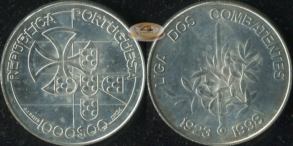 Португалия. 1000 эскудо. 1998 (Unc. Серебро)