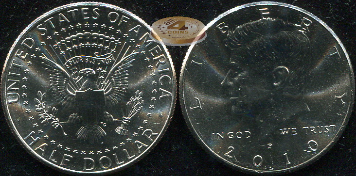 США. 1/2 доллара. 2010 P (Unc)