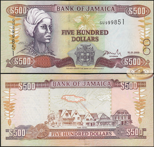 Ямайка. 500 долларов (Unc) 2003