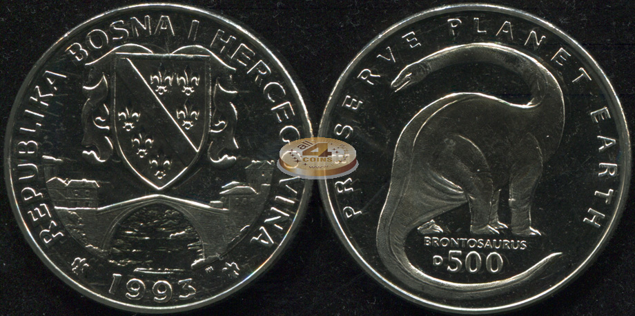 Босния и Герцеговина. 500 динар. 1993 (Unc)