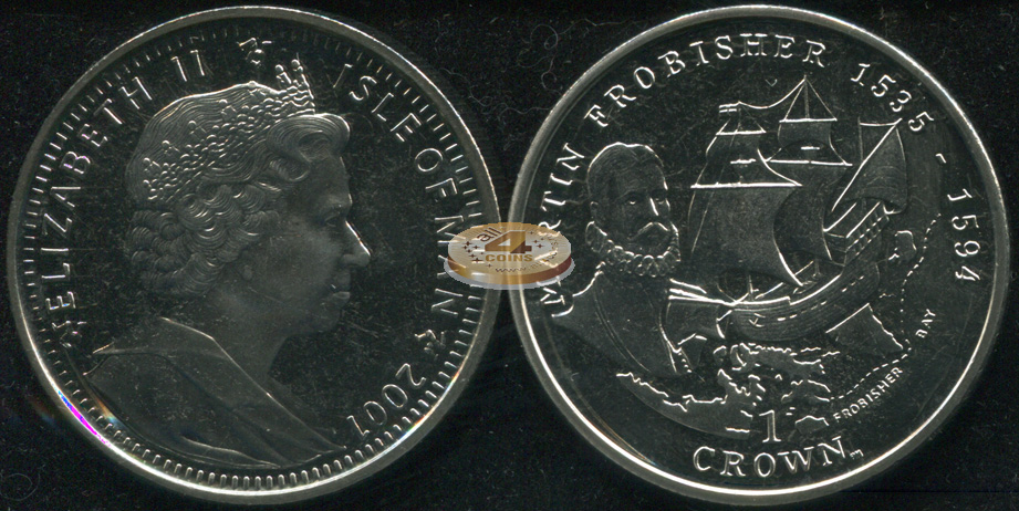 Остров Мэн. 1 крона. 2001 (Unc)