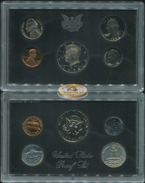 США. Официальный набор (Proof. 5 монет) 1972.S