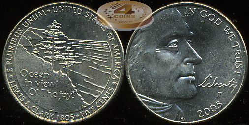 США. 5 центов. 2005.P (Unc)