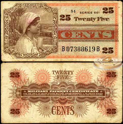 США. 25 центов (VF) 1968