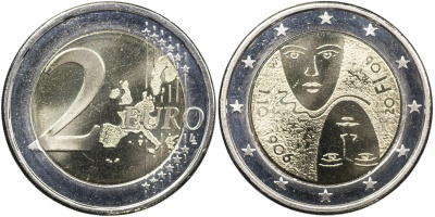 Финляндия Монета 2 евро. 2006 (Unc. Биметалл) 100 лет Парламентской Реформы