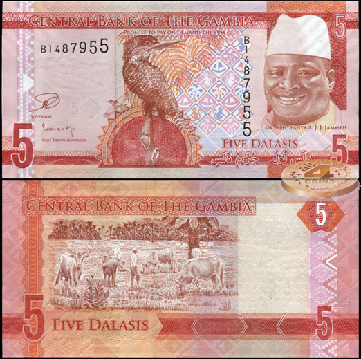 Гамбия. 5 даласи (Unc) 2015