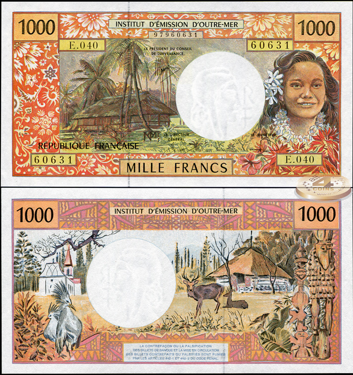 Французская Полинезия. 1000 франков (Unc) 1996