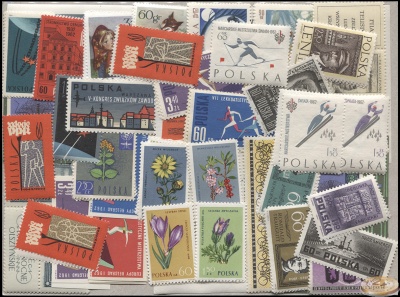Польша. Годовой набор (92 шт., MNH OG) 1962