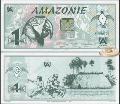 Амазония. Банкнота 1 ара. 24.10.2005. Unc. Бумага. Кат.# P.NL [Serie F]