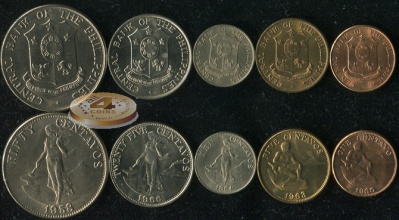 Филиппины. Набор №5 (5 монет) 1958-66