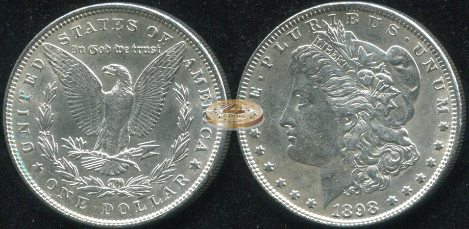 США. 1 доллар. 1898 (Unc. Серебро)