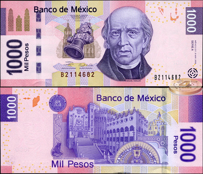 Мексика. 1000 песо (Unc) 2006