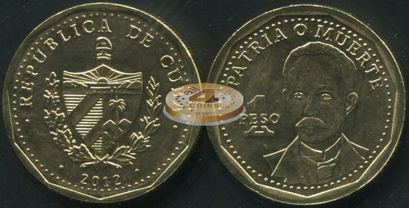 Куба. 1 песо. 2012 (Unc)