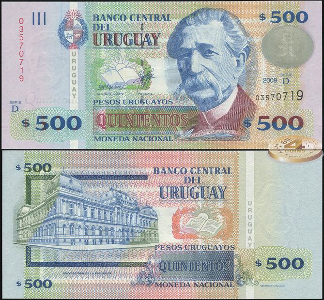 Уругвай. 500 песо (Unc) 2009