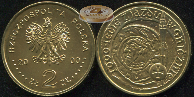 Польша. 2 злотых. 2000 (Unc)