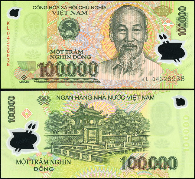 Вьетнам. 100000 донгов (Unc. Пластик) 2004