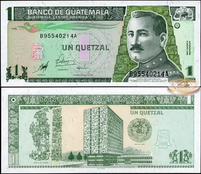 Гватемала. 1 кетсаль (Unc) 1998