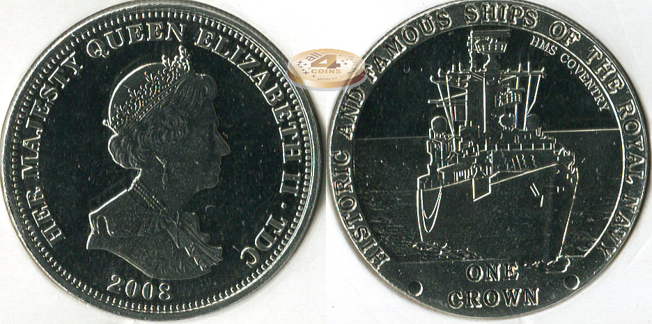 Тристан-да-Кунья. 1 крона. 2008 (Prooflike)