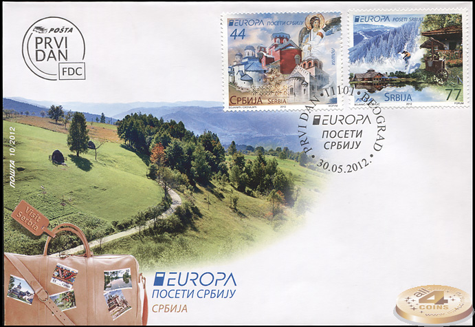 Сербия. 2012. Посетите Сербию (Конверт Первого Дня. )
