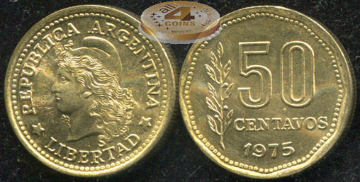Аргентина. 50 центаво. 1975 (Unc)