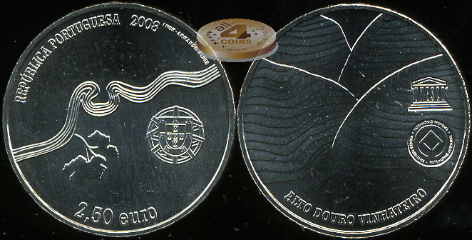Португалия. 2.5 евро. 2008 (Unc)