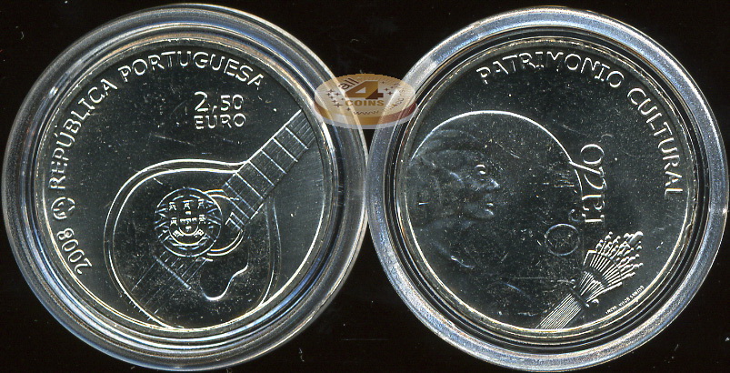 Португалия. 2.5 евро. 2008 (Unc)