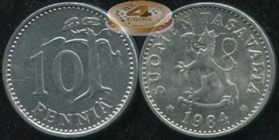 Финляндия. 10 пенни. 1984.N (Unc)