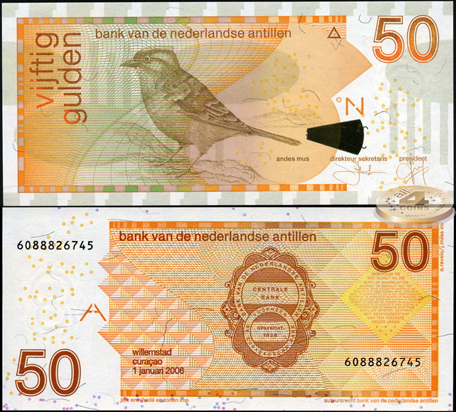 Нидерландские Антильские о-ва. 50 гульденов (Unc) 2008
